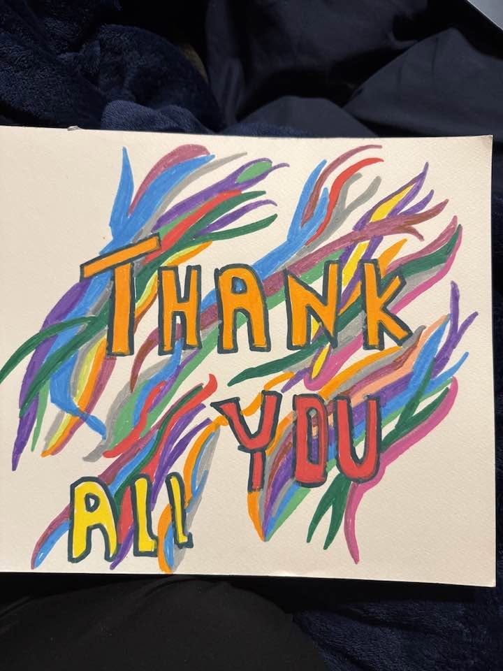 May be pop art of text that says Thank You All